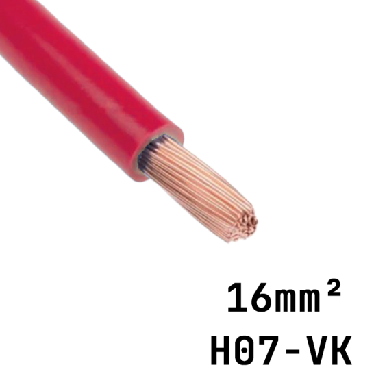 elektrisches Kabel H07 VK rot 16 mm²