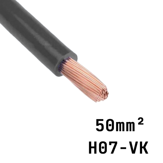 câble électrique H07 VK noir 50 mm²