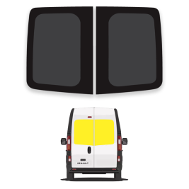 Double rear window with...
