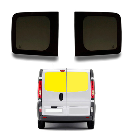 Double rear window hinged...