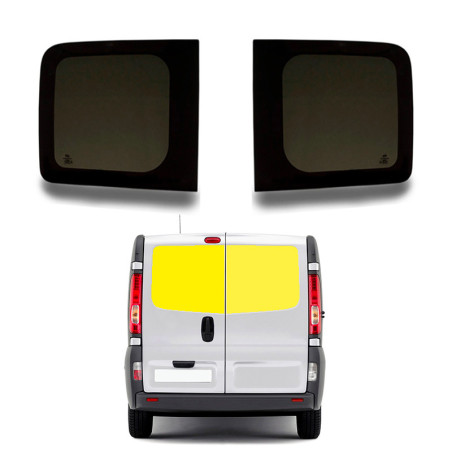 Double rear window hinged...