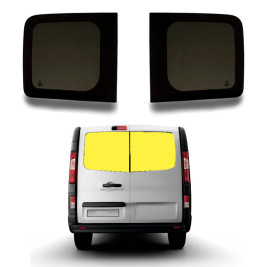Double rear window hinged...