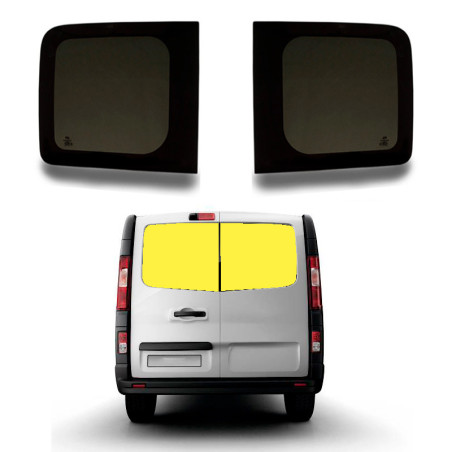 Double rear window hinged...