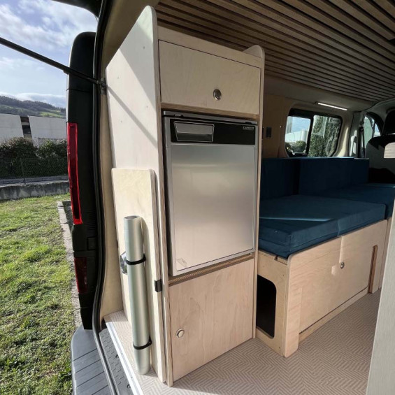 Storage column for converted van