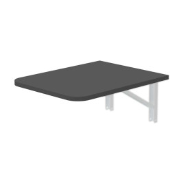 Folding shelf with anthracite laminate finish for van kit furniture