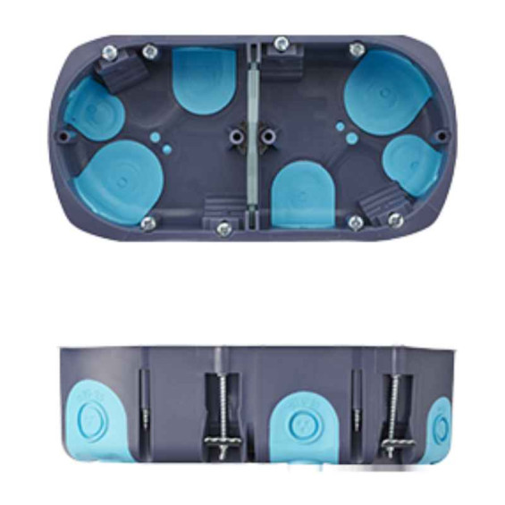 Double waterproof flush-mounting box
