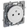 mains electrical socket in pure white matt colour