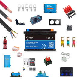 Basic electrical kit with Victron Energy devices for converted van offered by Heode.fr