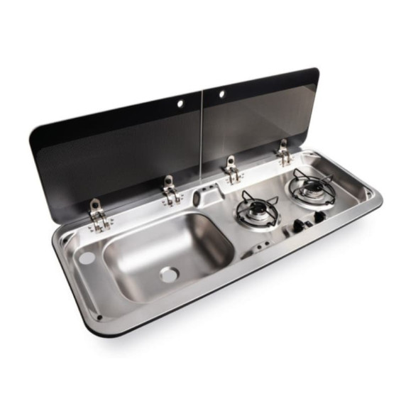 Sink unit with 2 gas...