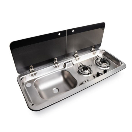 Sink unit with 2 gas...