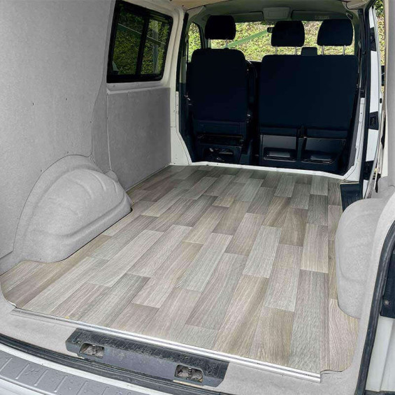 Revestimiento de suelo efecto parquet gris para piso de madera Peugeot Expert; Citroën Jumpy; Opel Vivaro o Toyota Proace