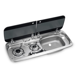 Combinado placa de cocción 2 fuegos y fregadero a la derecha - HSG 2370 R - DOMETIC
