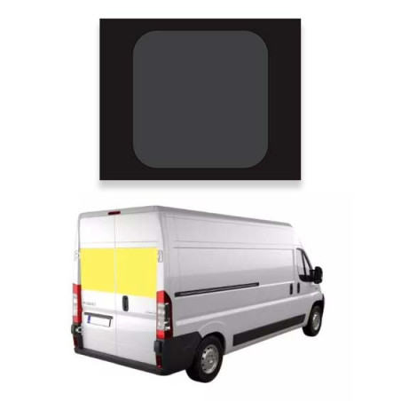 Rear hinged door window for...