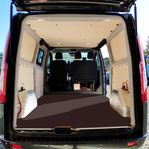 Suelo de madera contrachapada antideslizante para Ford Transit Custom L1 L2