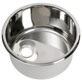 Round stainless steel sink