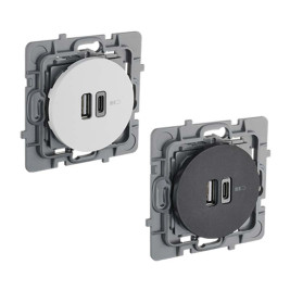 Flush socket with USB-A...