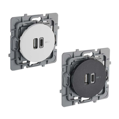 Flush socket with USB-A...