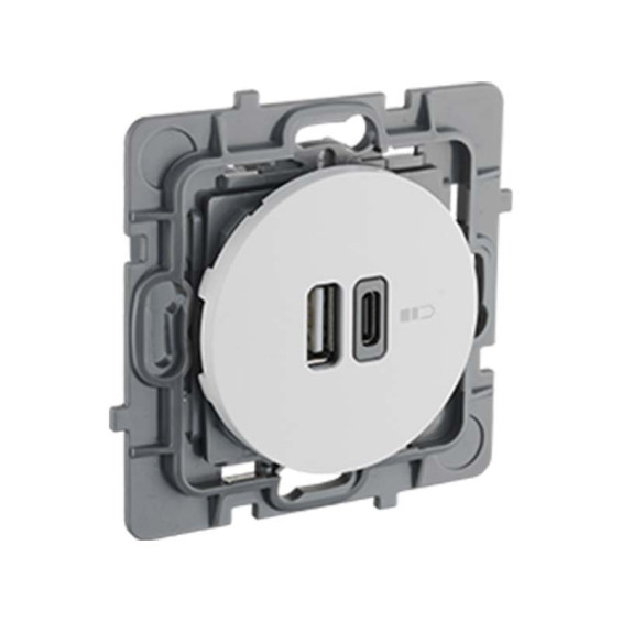 Flush socket with USB-A...
