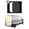 ventana corredera puerta trasera izquierda con mosquitera integrada Ducato, Boxer, Jumper desde 2007