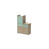 DUO 7 - Storage Column and Base Unit with 1 Medium Drawer, 1 Three-Quarter Door | Universal and Removable - LONGBOARD