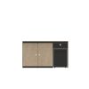 TRIO 1 - Mueble bajo con doble puerta y hueco para frigorífico | Universal y Desmontable - LONGBOARD