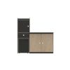 TRIO 5 - Unterschrank mit Doppeltür, Kühlschrankeinbau und Oberschrank - LONGBOARD