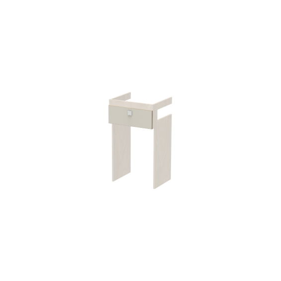 LONGBOARD - Door front for 1/4 refrigerator cabinet - P7 - Cream white furniture view